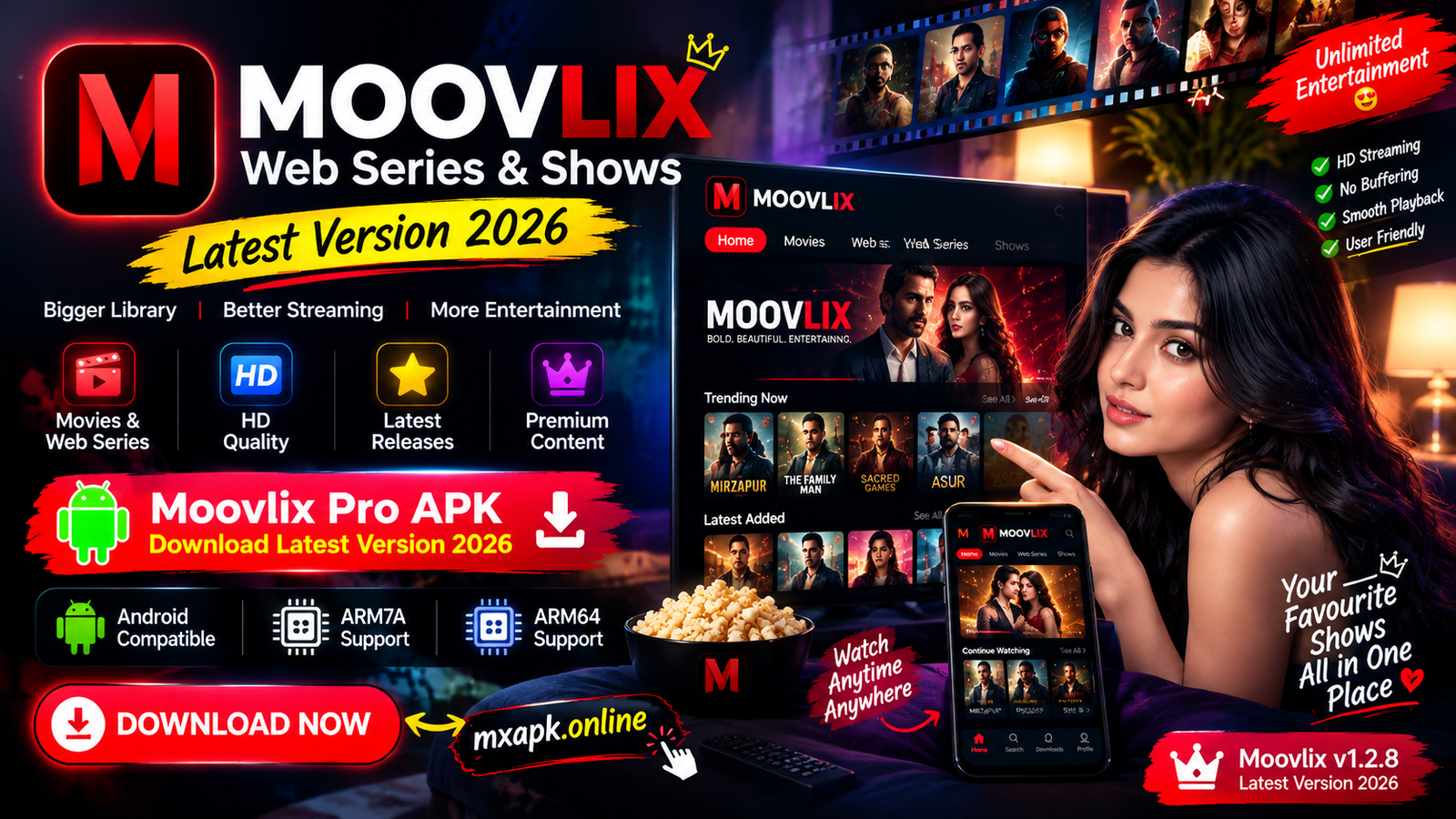 Moovlix Android app features and compatibility