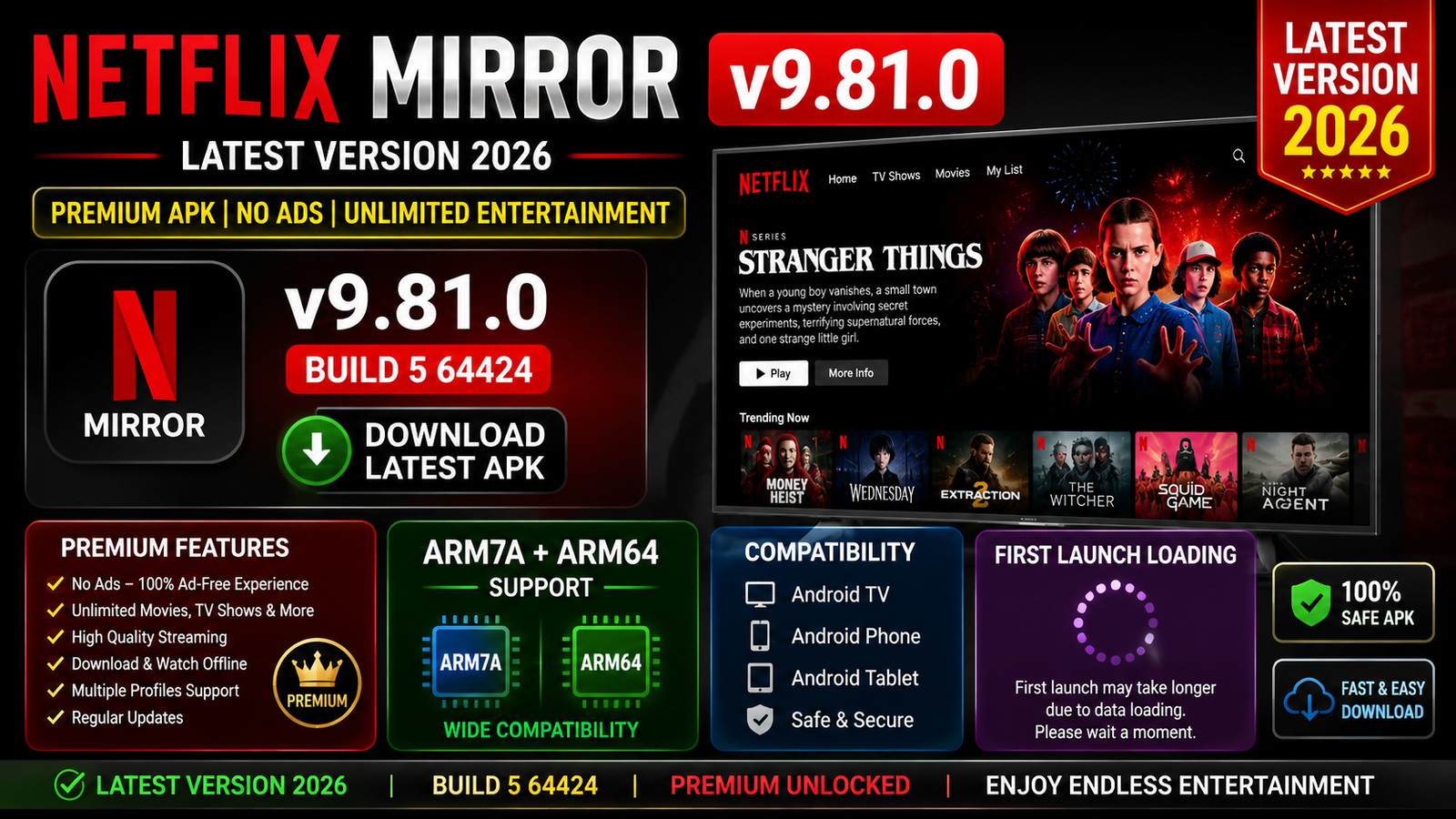 NetFlix Mirror v9.81.0 Premium APK Latest Version 2026